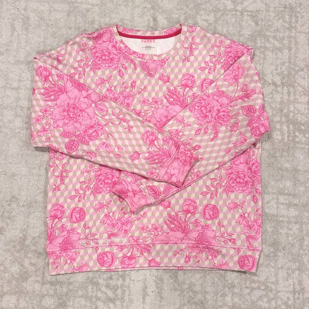 New Without Tags Terez “Pink Porcelain” Women’s Sweatshirt - size medium